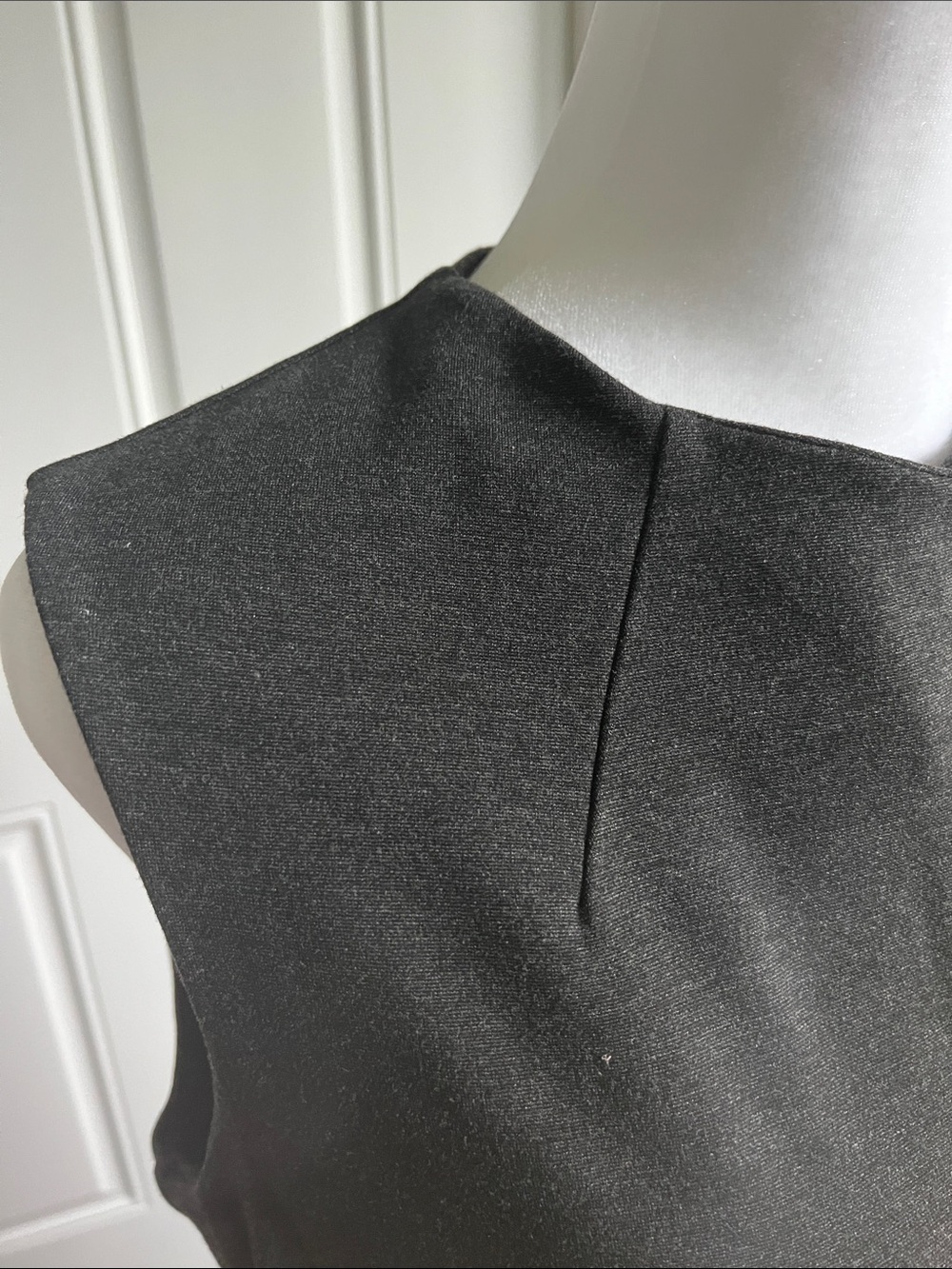 Sleeveless Dark Grey Dress - Classic Minimalist Style